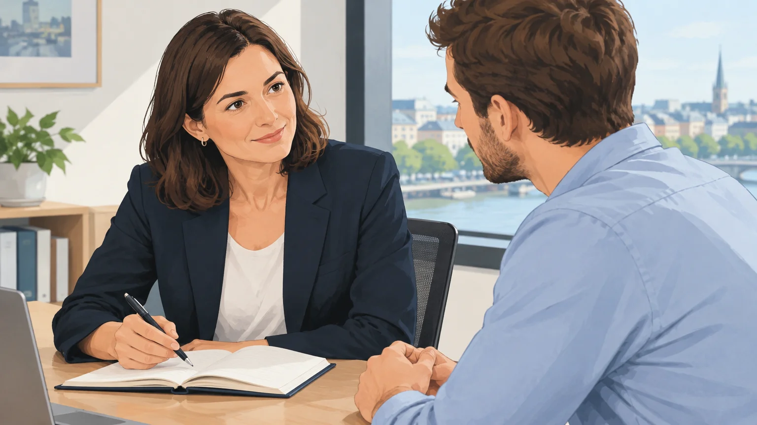 Échange de coaching individuel entre une manager et un collaborateur